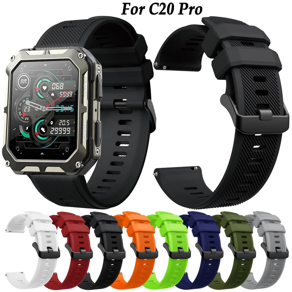 C20 pro Smartwatch cinturino da 22 mm cinturino in silicone cinturino per orologio accessorio compatibile con C20 pro