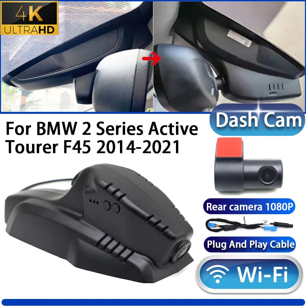 HighCity for BMW Series 2 Active Tourer F45 2014-2021 Dash Cam Camera DVR 4K UHD Night Vision Wifi Plug and Play Video Recorder