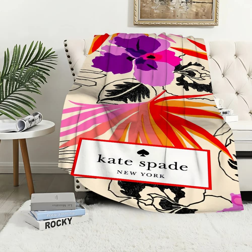 Coperta alla moda Peluche Pisolino Tappeto per divano per soggiorno K-Kate-Spade-S Caldo ufficio Camera da letto Compleanno Casa Viaggio Regali per bambini