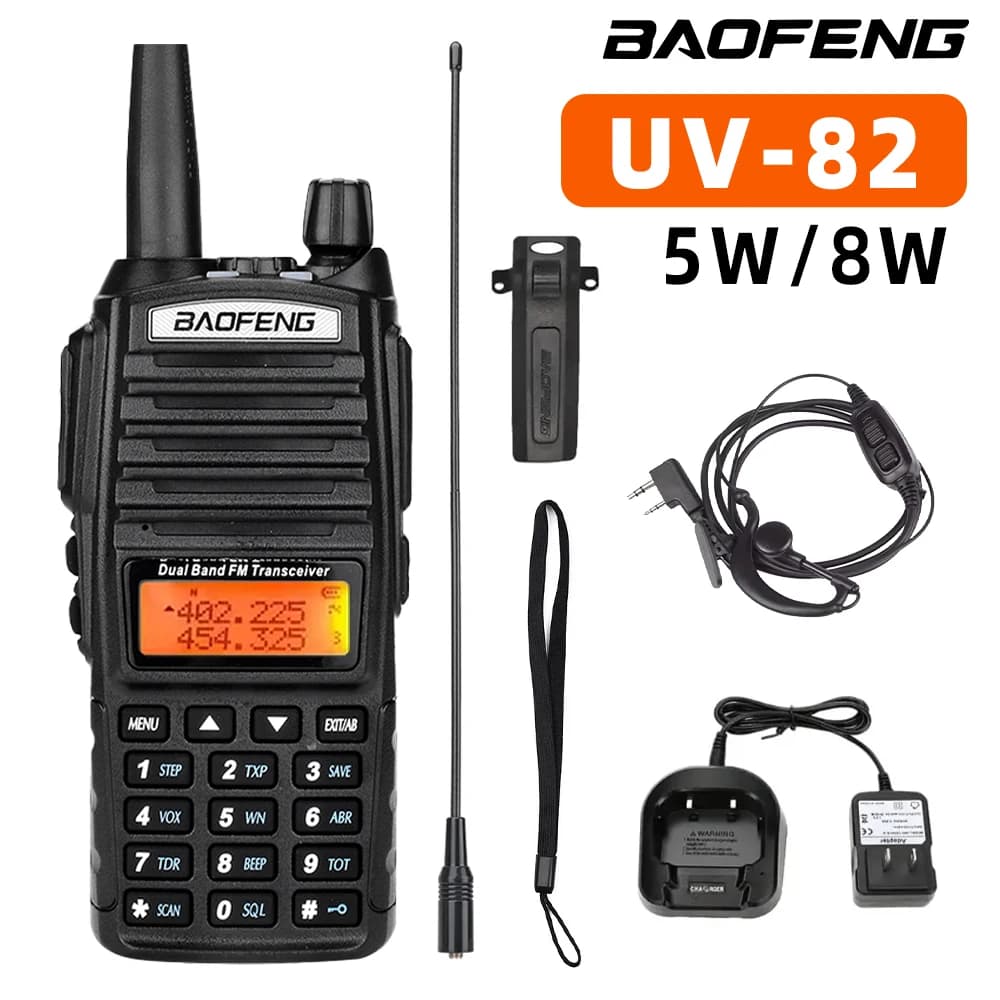 1PC La migliore vendita UV82 5/8W Telsiz BAOFENG Dual Band Walkie-Talkie UV-82 Walkie Talkie a lungo raggio