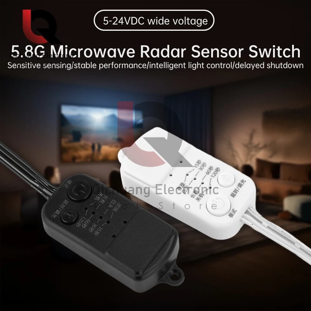 Interruttore del sensore di movimento a induzione Radar a microonde DC 6V-24V USB DC interruttore del rilevatore del sensore di movimento umano per striscia luminosa a LED
