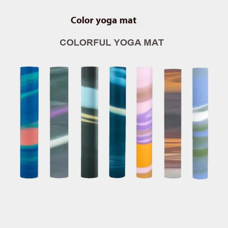 5mm Gradient Colored Natural Non-Slip PU Rubber Thickened Yoga Mat Special for Studio Fat Reduction
