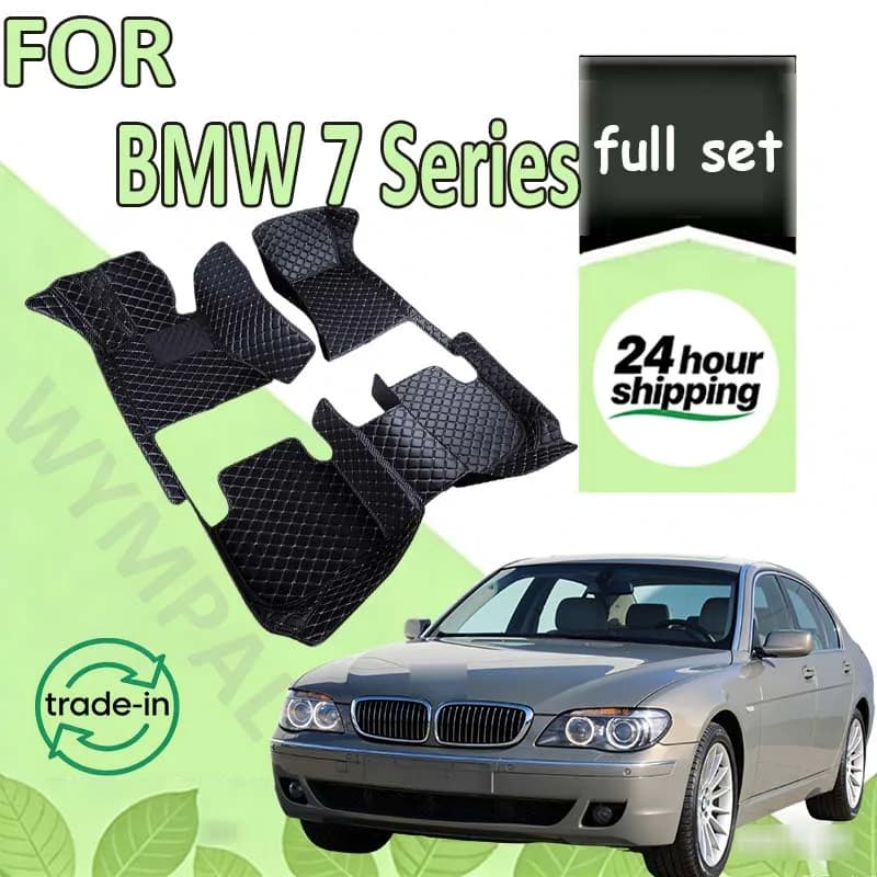 LUXURI Car Mats For BMW Series 7 E65 2001 ~ 2008 Anti-sports Leather Mat Protective Car Accessories Interior