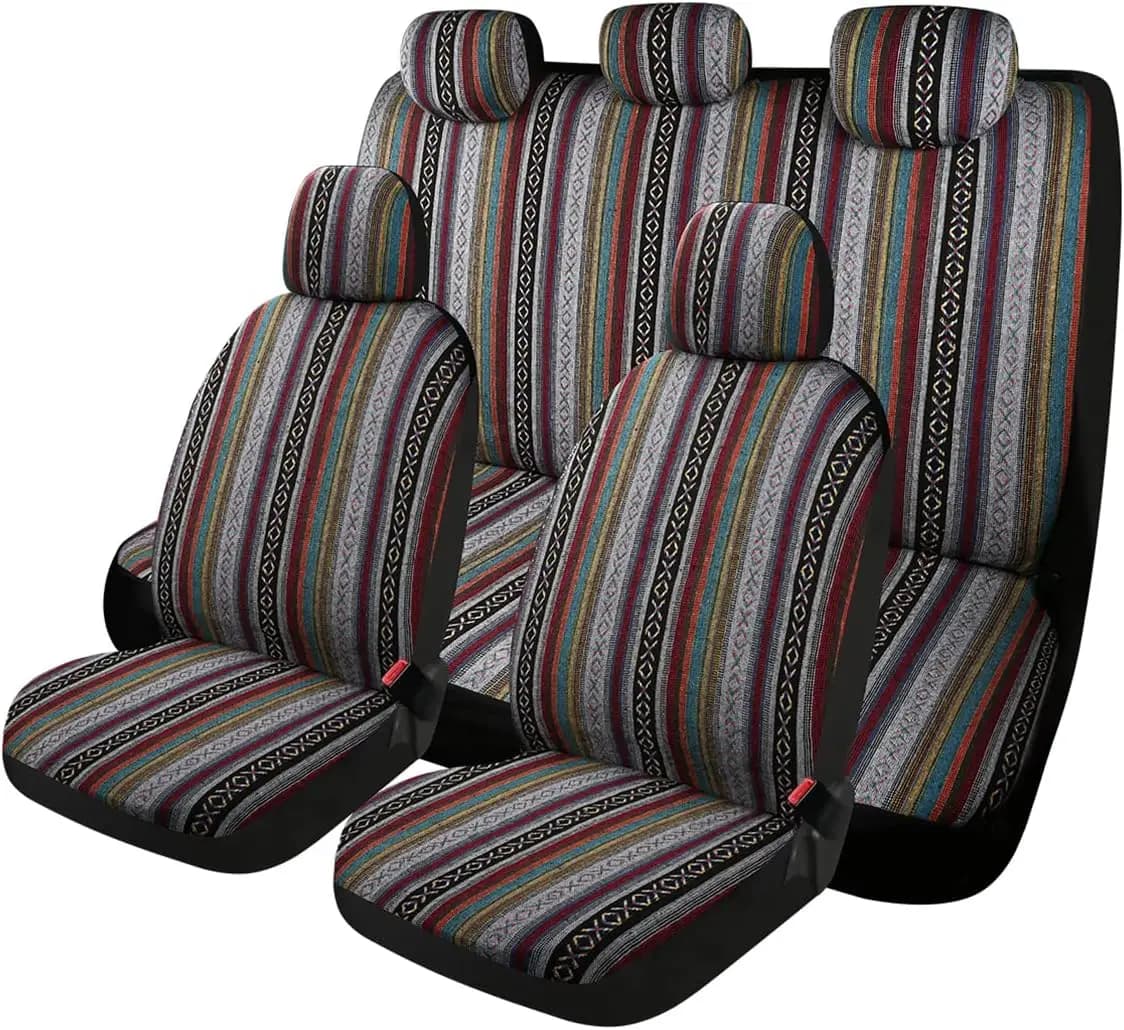 Multicolor Baja Fabric Universal Car Seat Cover