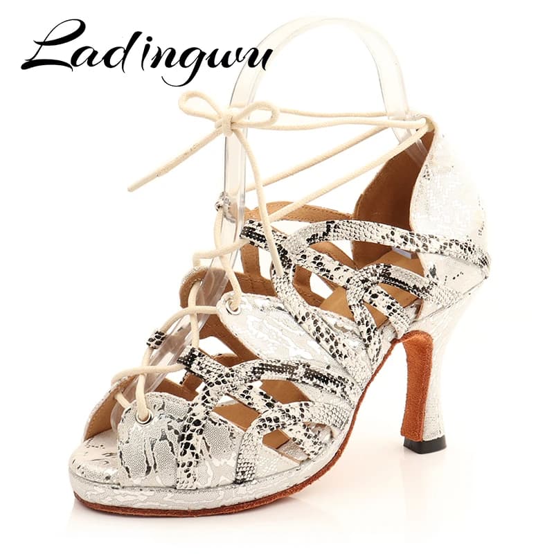 Le scarpe da ballo latino da donna possono indossare stagioni materiale stile nostalgico scarpe da ballo professionali Standard nazionali sport Indoor Danc