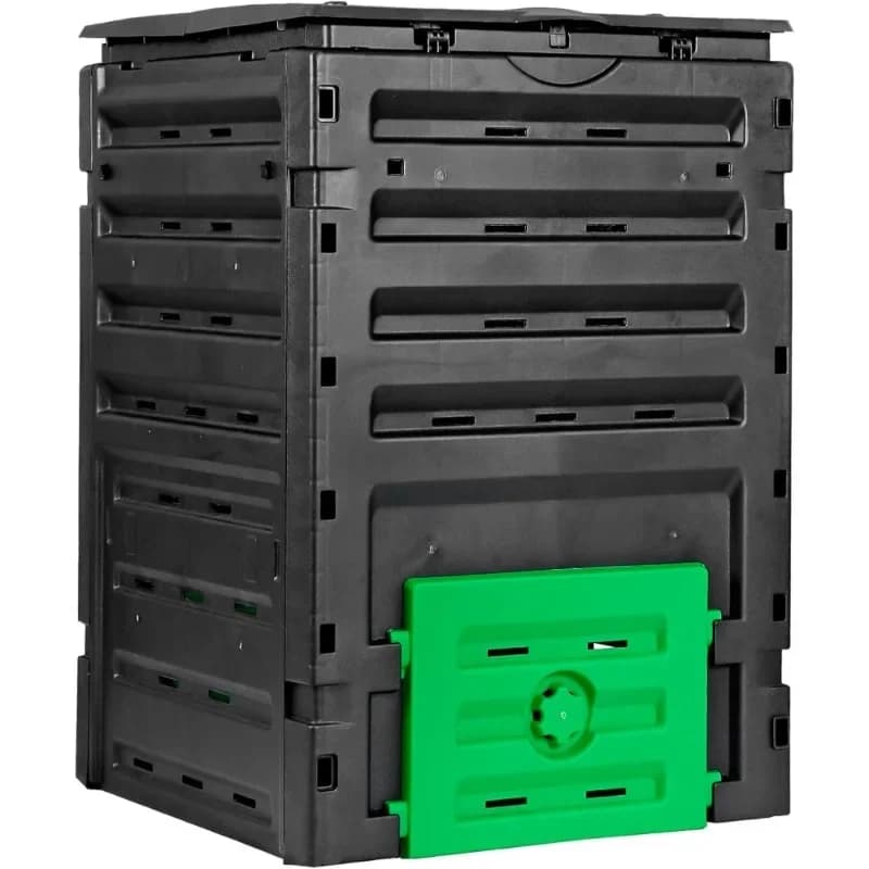 Bidone per compost da giardino CALDO dal materiale senza BPA -120 galloni (450 L) Grande contenitore per compost Aerazione Scatola per compost esterna Facile montaggio