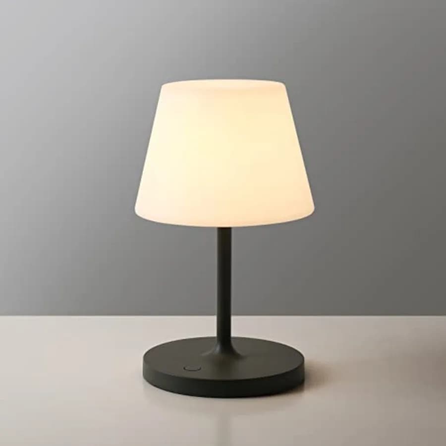 Lampada da Tavolo a Batteria per Esterni, Impermeabile, 4000mAh, Senza Fili, Ricaricabile, Dimmerabile al Tocco, Lampada da Scrivania LED, Luce Notturna