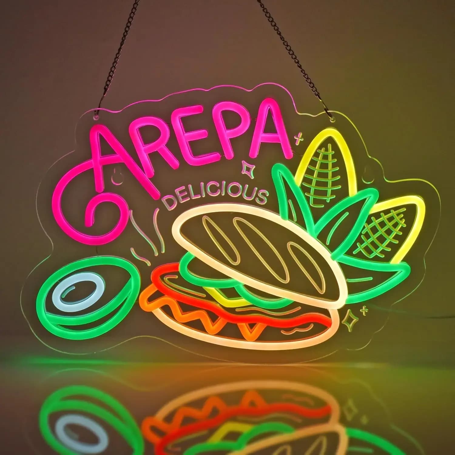 Insegna Luminosa al Neon a LED USB Dimmerabile per Chioschi Alimentari, Gelaterie, Ristoranti Fast Food, Regali per Feste, Decorazioni Murali