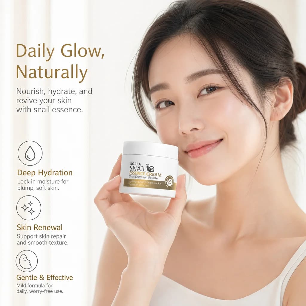 LAIKOU Snail Anti Aging Cream Collagen Moisturizing Nourish Repair Damaged Face Lift Firm Smooth Brightening Facial Skin Care
