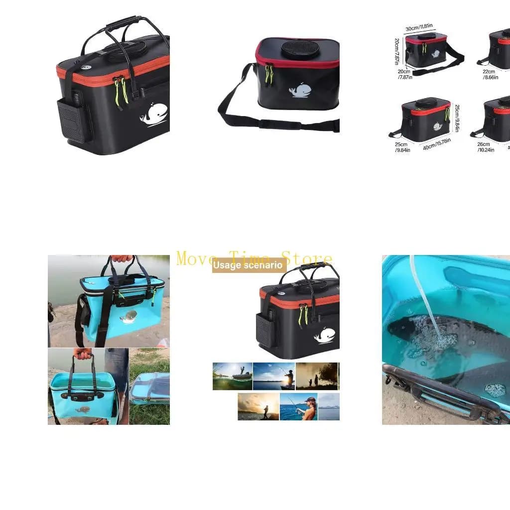 92ME Multifunctional Fishing Equipment Live Fish baits Bucket Fishing box Portable EVA Bucket for for