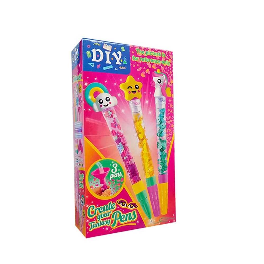 Set per la creazione di penne fai-da-te per influencer, Scatola premium di penne con liquido liquido, Giocattoli educativi fatti a mano per bambini, Regali di cancelleria per studenti