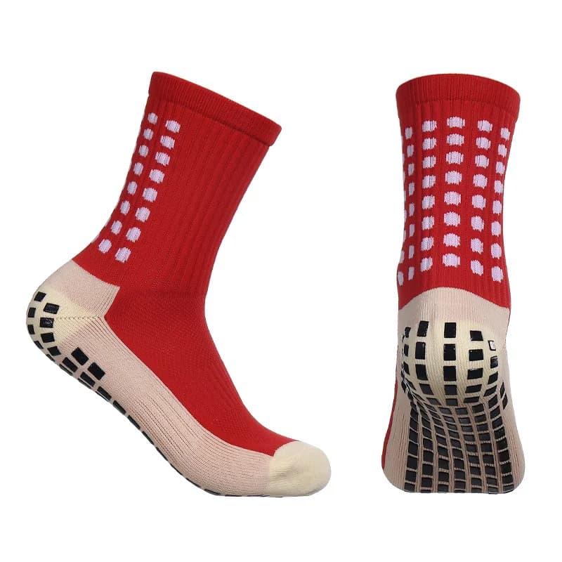 Calzini sportivi Calzini da calcio adesivi da donna per uomo adulto Calzini da allenamento resistenti all'usura con fondo in asciugamano antiscivolo