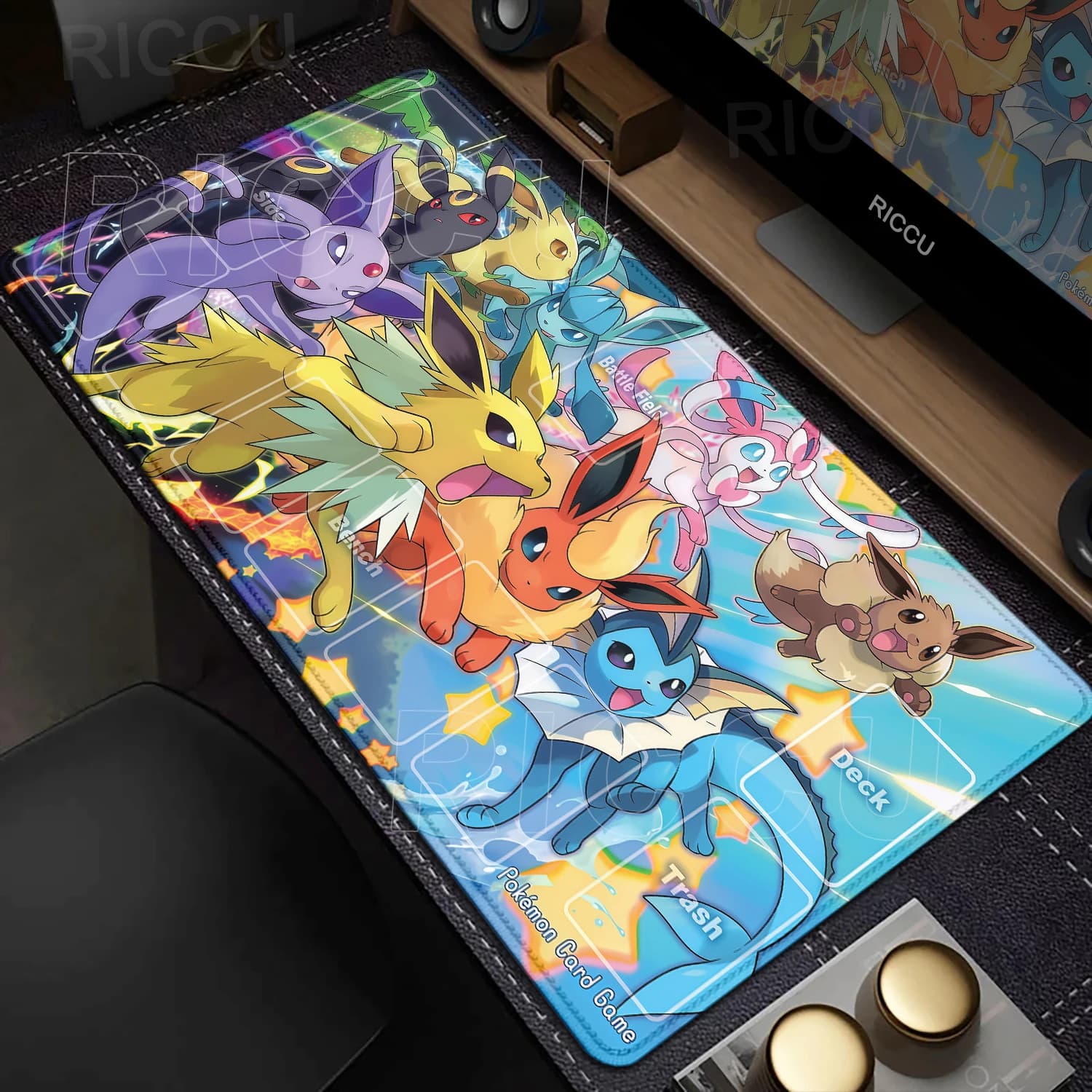 Tappetino per mouse XXL Anime P-Pokemons Eevee Gamer Tappetino per mouse per computer Accessori da gioco Tappetino per tastiera da ufficio Mausepad Tappetini per sport elettronici