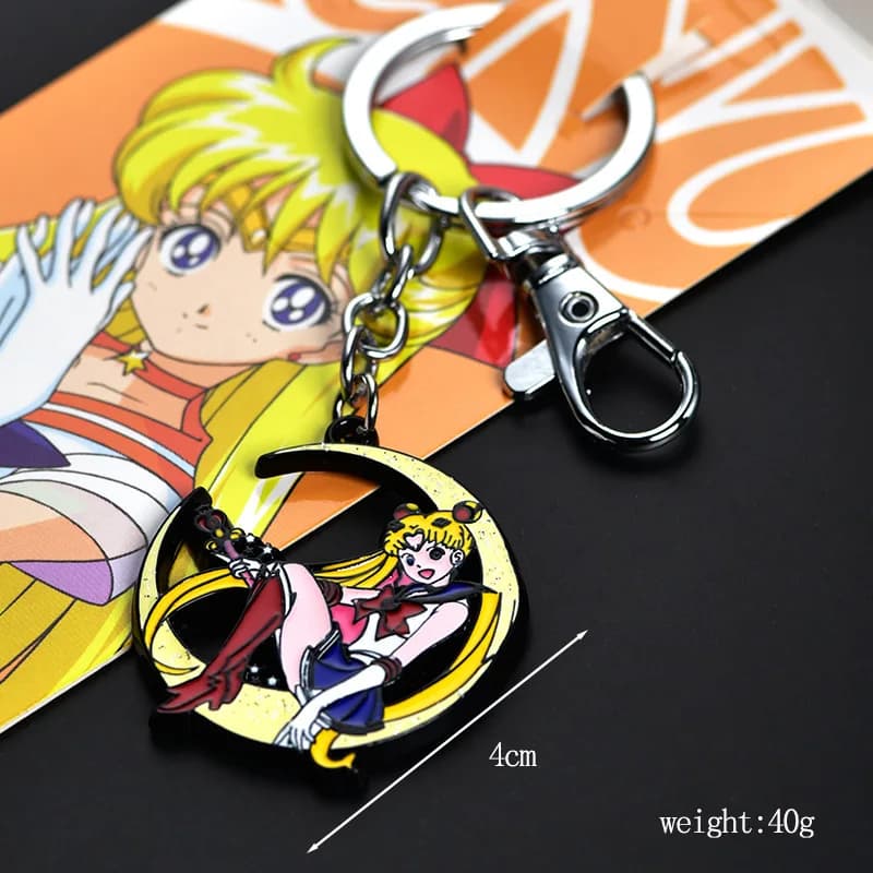 Sailor Moon Cosplay Pendant Keychain Cartoon Anime Peripherals Keyring for Women Backpack Ornament Gifts