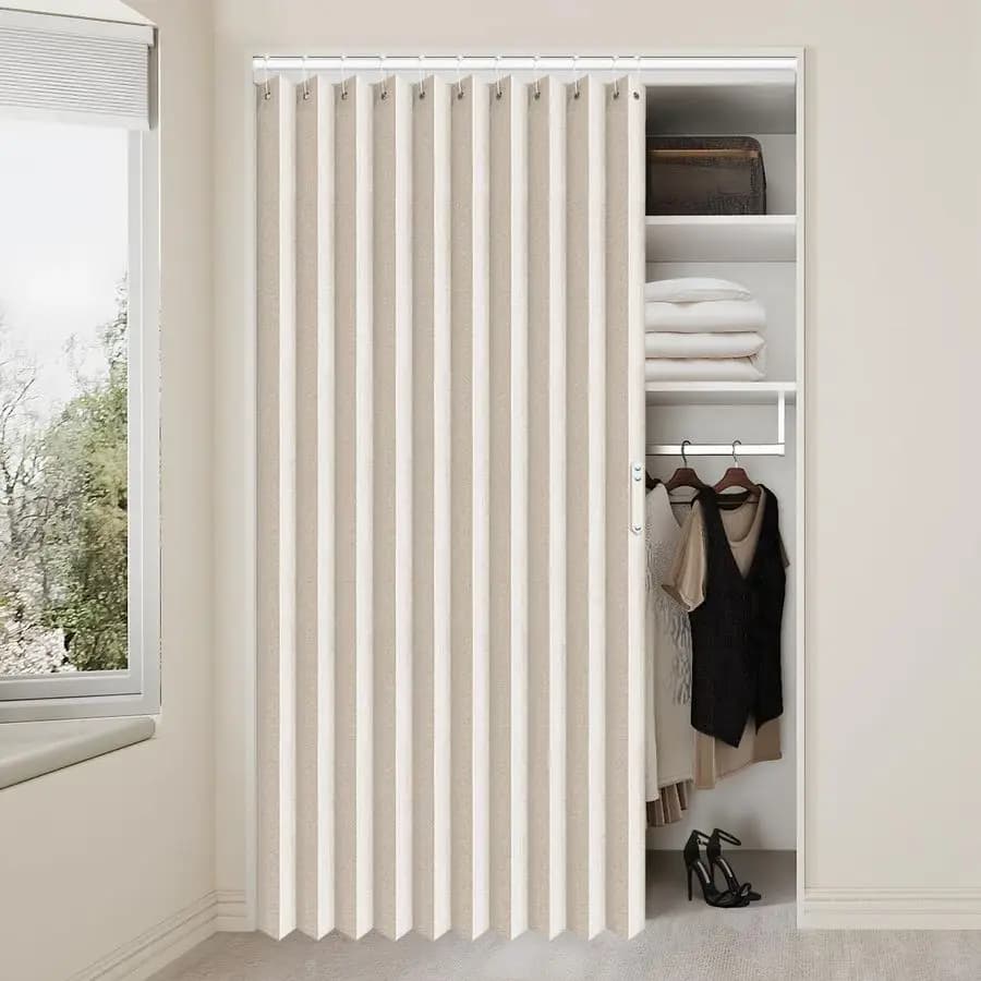 Tende a Fisarmonica per Porte, Tende per Lavanderia, Porte Pieghevoli a Fisarmonica per Armadi Senza Porta