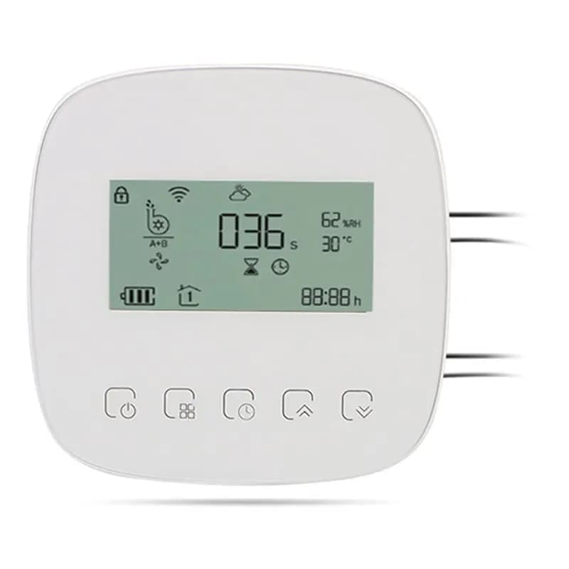 Timer digitale per irrigazione con pannello solare, controller per microirrigazione a goccia, sistema di irrigazione automatico intelligente con Wi-Fi - A