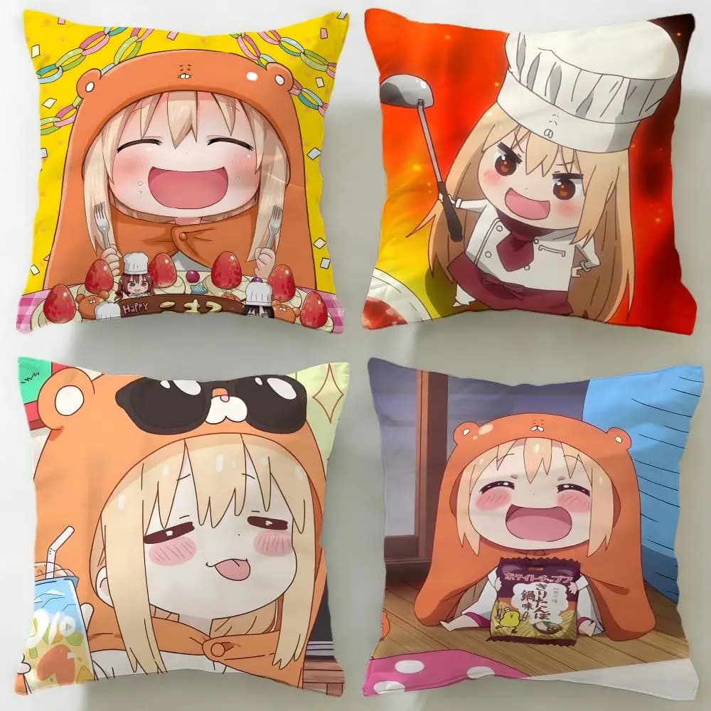 classico anime Himouto! Federa per cuscino Umaru-chan, morbida e facile da lavare, versatile per divano, letto, viaggi e ufficio