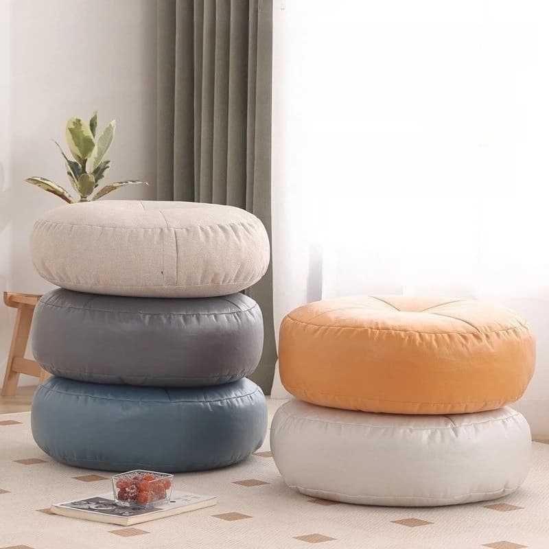 Non Slip Thickened Leather Tatami Mat Simple Technology Cloth Lazy Floor Cushion for Household Living Room