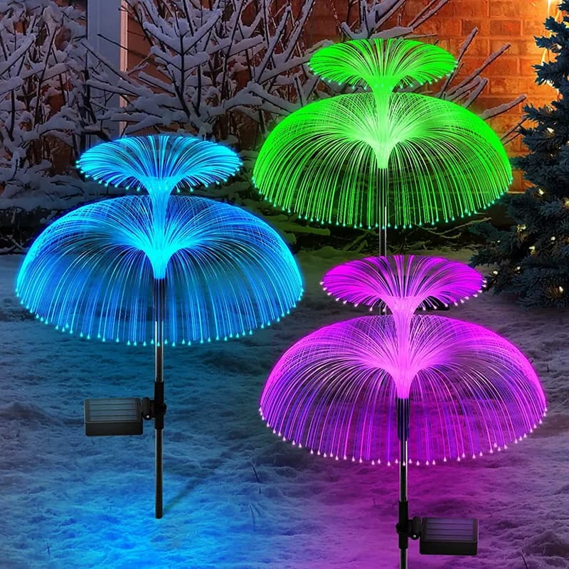 1PC luci solari da giardino per esterni 7 colori luci solari per meduse per patio percorso prato festival festa decorazione del paesaggio