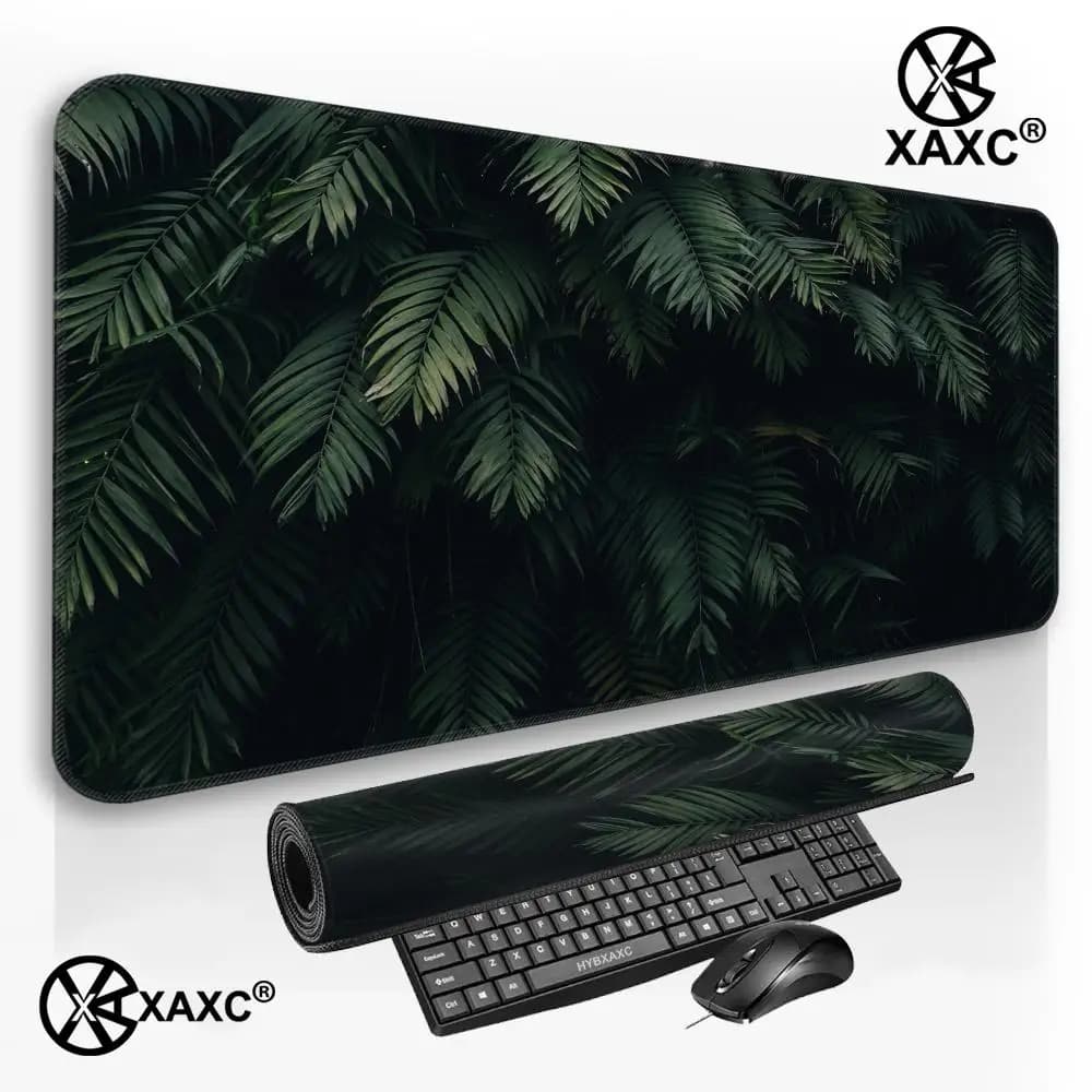 leaves plant green XAXC Mouse Pad Large Gaming Mouse Pad HD Print Waterproof XXL Desk Mat For PC Laptop Non-slip Desk Mat