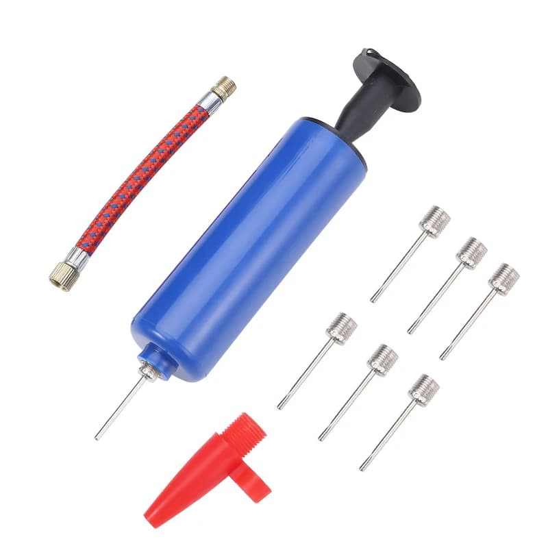 10 pz Set di pompe a sfera Pompa a mano Gonfiatore da 6 pollici Palla portatile Pallavolo Calcio Basket Pompa di gonfiaggio Strumenti con tubo dell'aria