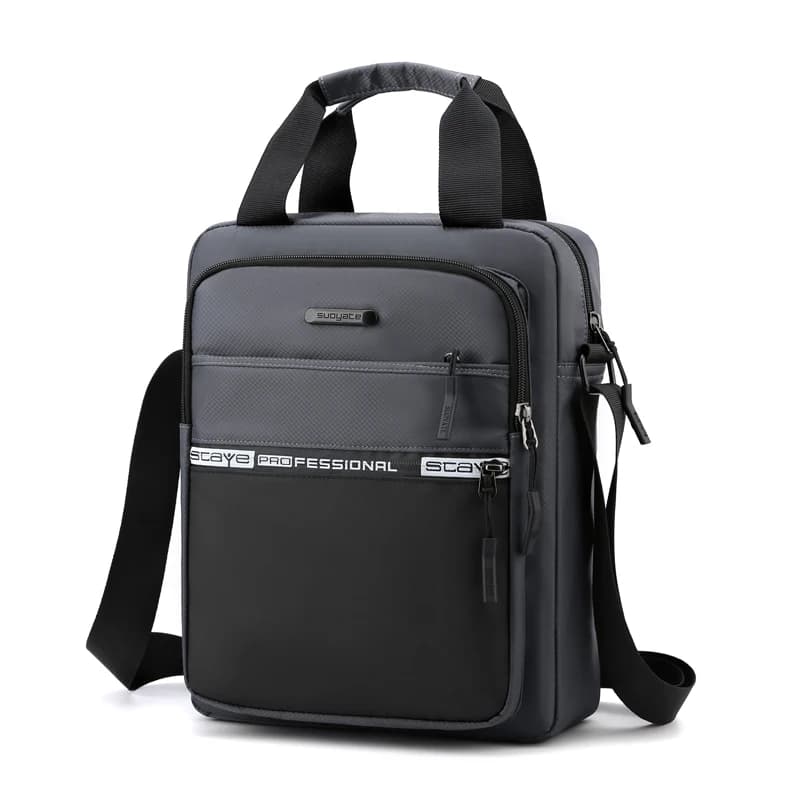 Men's crossbody bag with adjustable shoulder strap, multifunctional handbag for daily commuting, casual outdoor bag