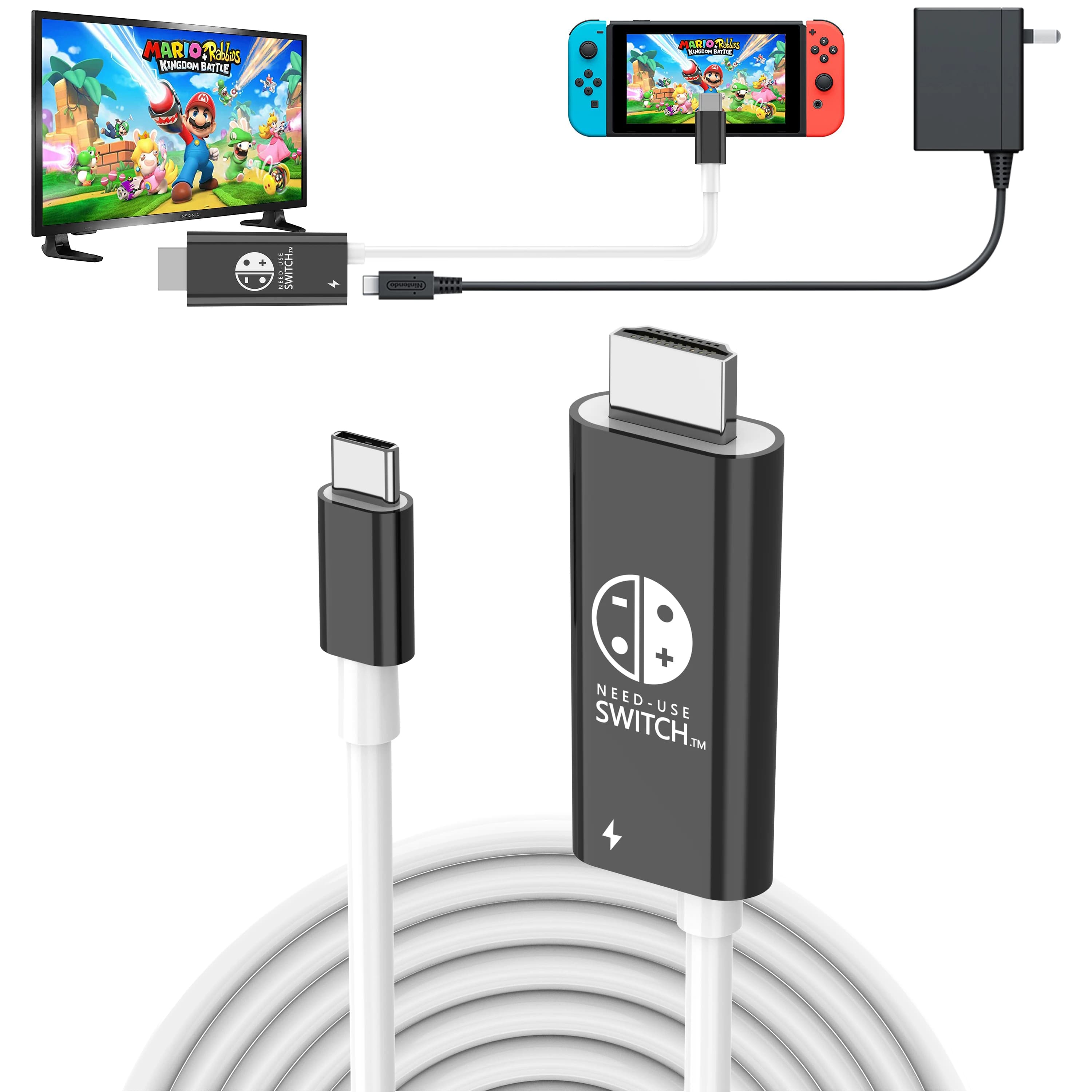 Cavo di conversione USB tipo C a HDMI 4K per Switch/OLED/Steam Deck/Samsung Dex S9/S9 Plus/Note 8/Note 9/Tab S4/Mate 20 P20 Pro