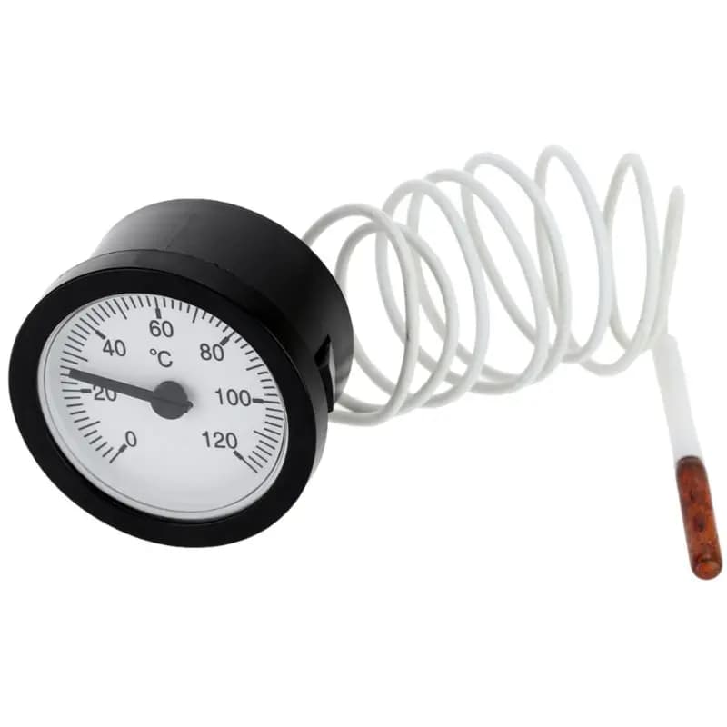 Professional Dial Thermometer Capillary Temperature Gauge 0-120℃ water & oil with 1m Sensor M4YD
