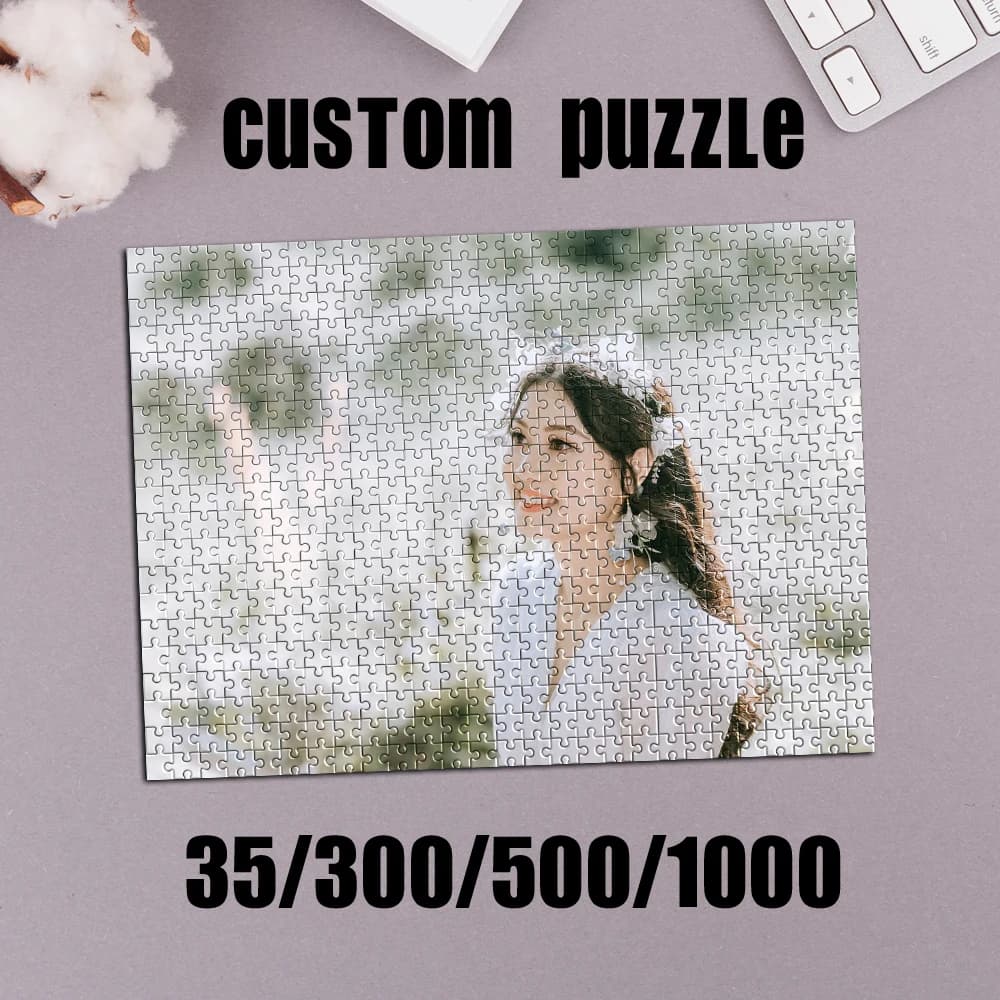 35/300/500/1000pcs Personalized Custom Photo Puzzle photo DIY Photo Puzzle Portrait Handmade Birthday Gift Upload Photo