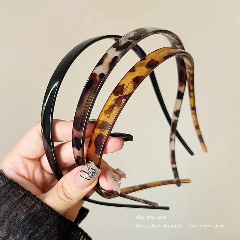 Fashionable Sunglasses Anti-slip Acrylic Hair Faxes for Women Invisible Hair Rides Hair Accessories with Fixed Band