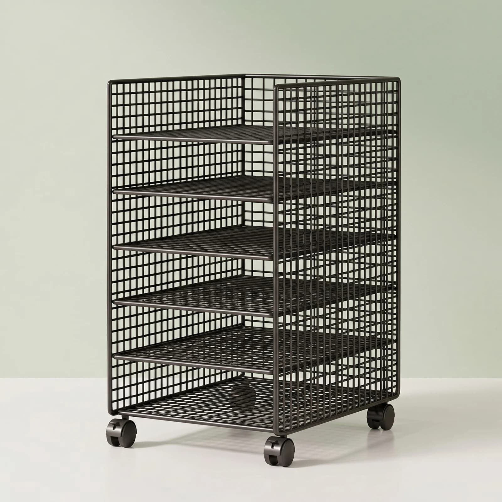 Under-Desk File Storage Rack Space-Saving Six-Layer File Organizer Desk Organizer with Shelves Slim Long-Lasting