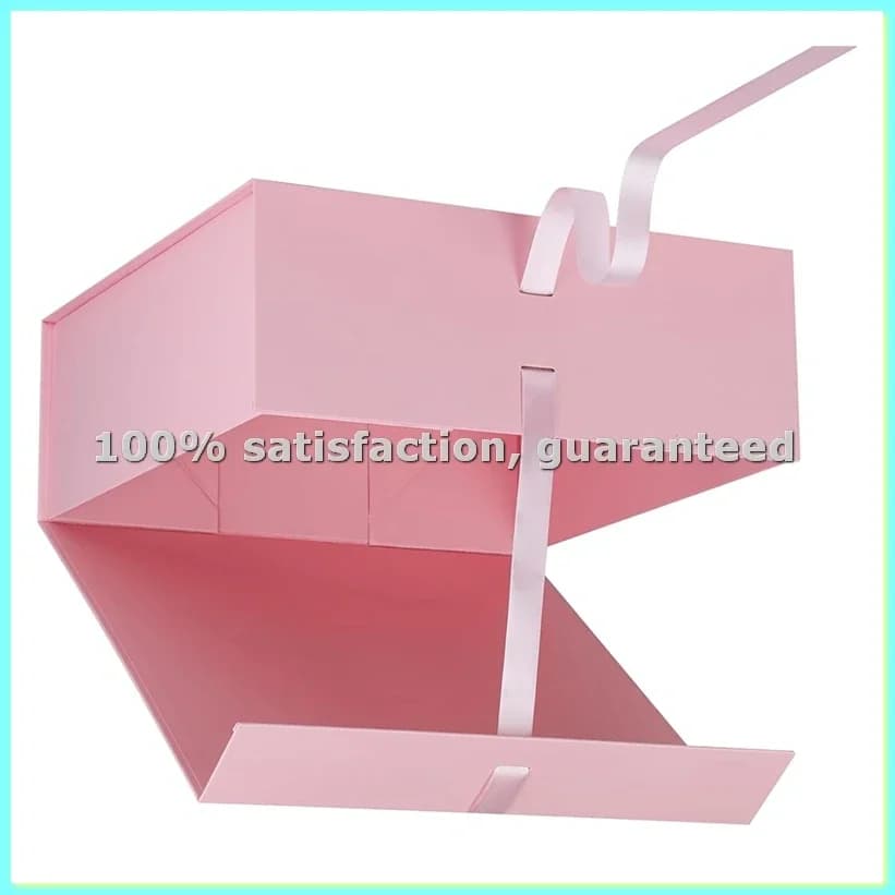 Pink Gift Box,Gift Boxes with Lids for Presents with Ribbon for Wedding,Storage,Birthday Foldable Gift Box-AD23