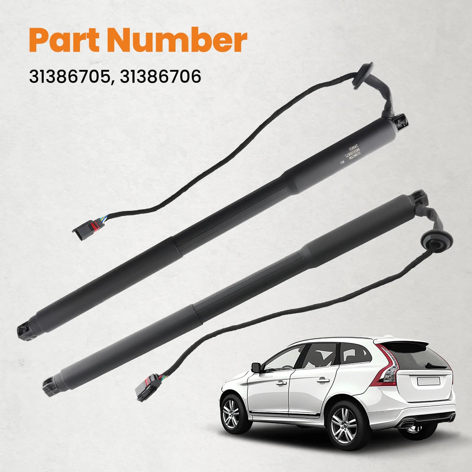 31298576 31479627 31352185 Supporto per ascensore Power Hatch Supporto per coperchio con patta per bagagliaio con molla a gas posteriore elettrica per Volvo XC60 T6 Ocean Race