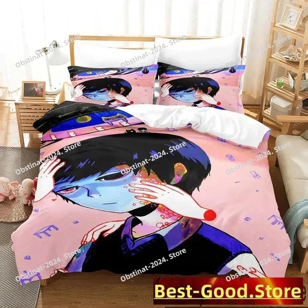 Stampa 3D Anime Omori Set biancheria da letto Ragazzi Ragazze Twin Queen King Size Copripiumino Federa Letto ragazzi Tessili per la casa per adulti