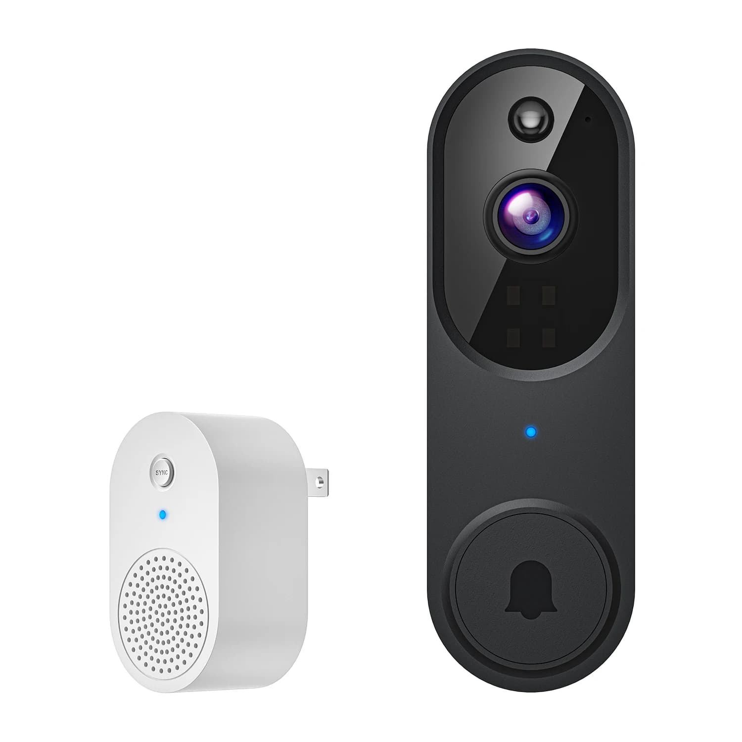 Campanello IP WIFI wireless da 2MP 1080P Videocitofono per visione notturna IR Campanello visivo con campanello interno