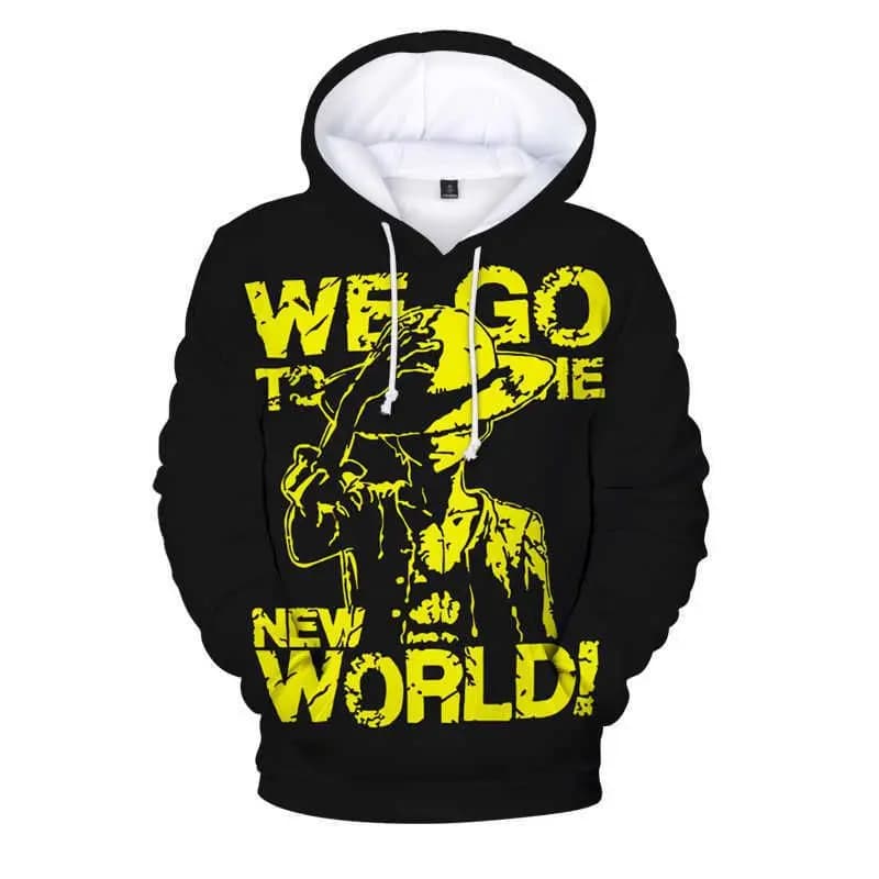 Felpa con Cappuccio e Zip a Maniche Lunghe One Piece Trafalgar D. Water Law, Giacca a Tema Luffy per Cosplay, per Uomo