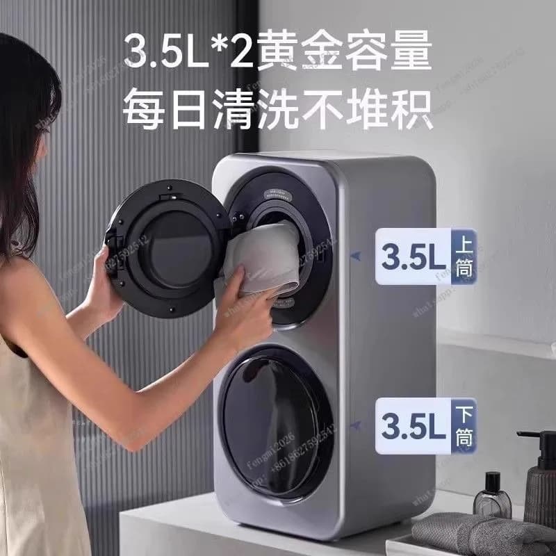 Dual Tub Mini Washing Machine Portable Underwear Cleaner Wash Spin Dry for Home Dorm