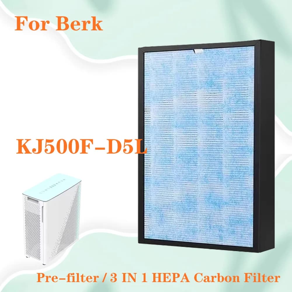 Sostituzione per purificatore d'aria Berk KJ500F-D5L, compatibile con filtro combinato 3 in 1