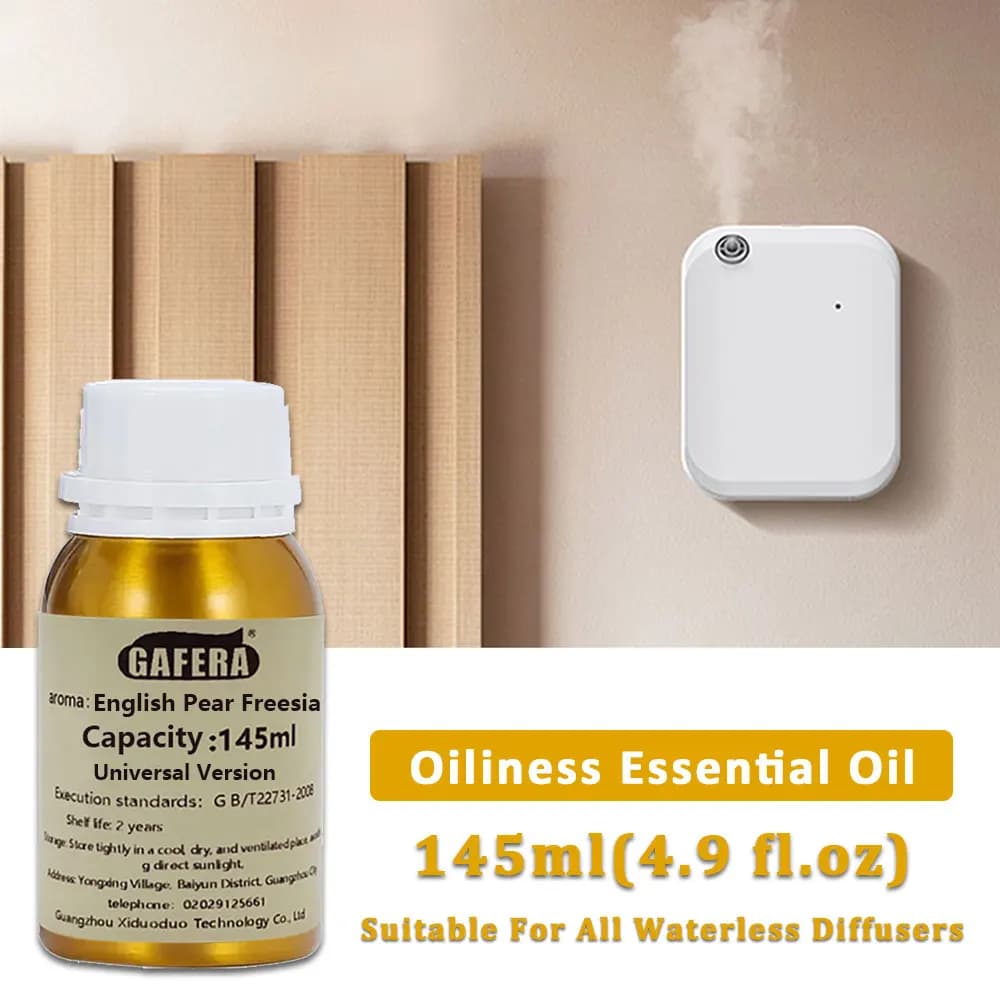 GAFERA 145ml (4.9 fl.oz) Oli Essenziali Freesia/Sheraton - Per Tutti i Diffusori Senza Acqua, Olio Aromaterapico di Ricambio per Diffusori di Aromi