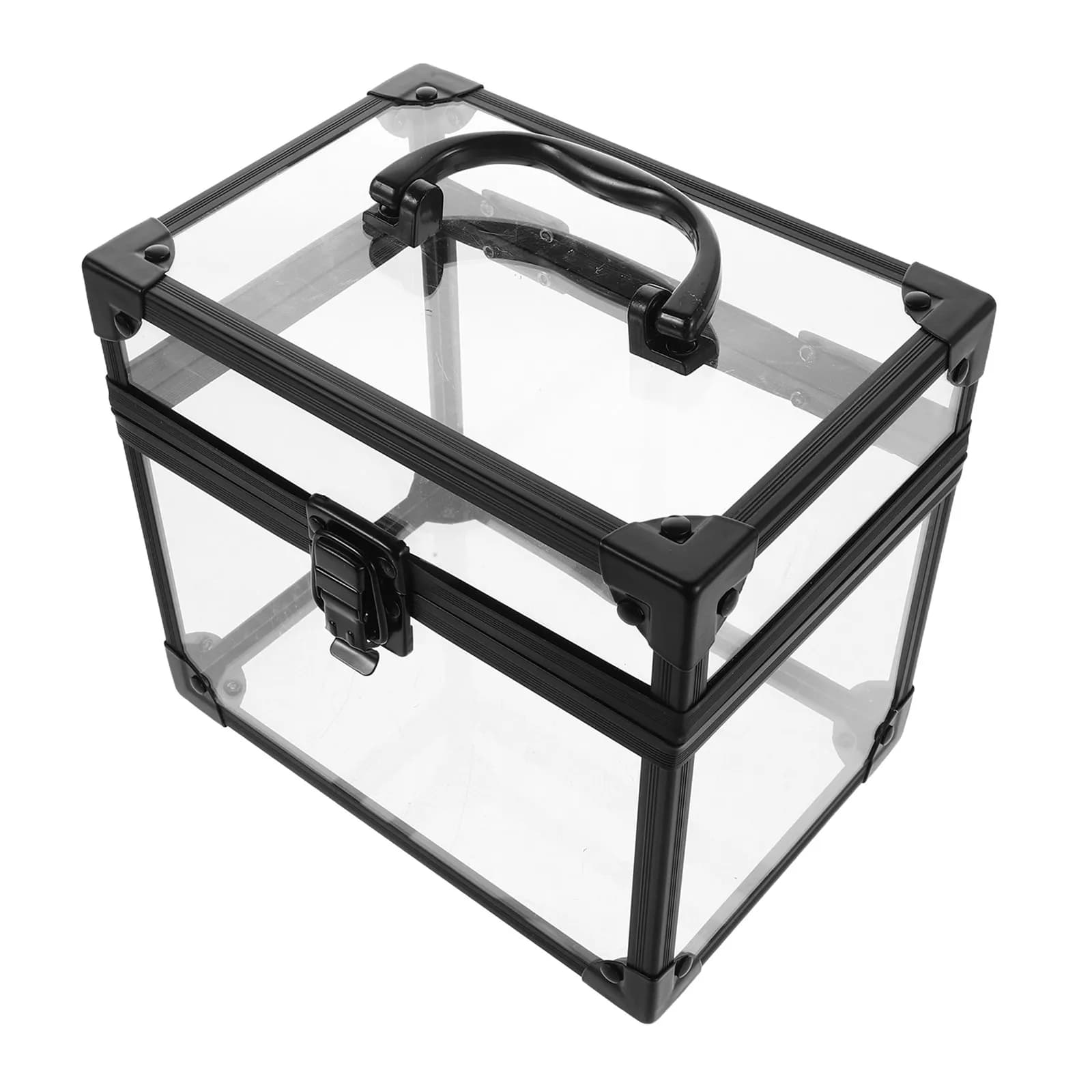 Scatola trasparente per riporre dischi in vinile, custodia per dischi in acrilico, custodia portatile per CD, DVD, album, organizer 6,88x5,89x4,91 pollici, per casa e scrivania