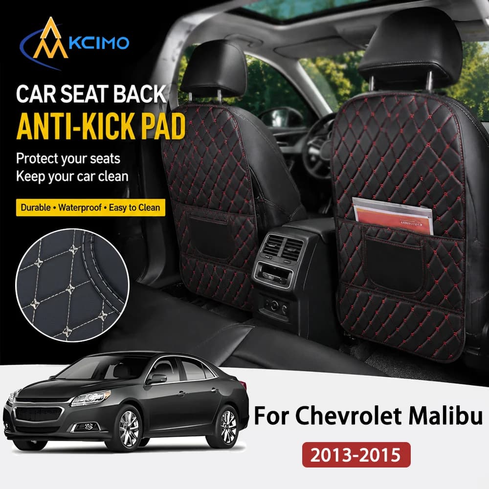 Superior Seat Anti Kick Pad for Chevrolet Malibu 2013-2015 PU Leather Car Anti-Kick Mats Auto Seat Back Protector Cover Pads