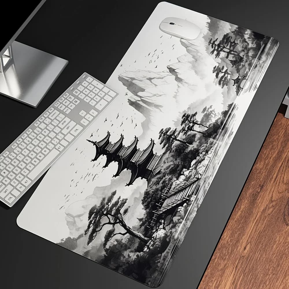 Tappetino per Mouse da Gaming con Paesaggio Artistico, Antiscivolo in Gomma, per PC, Computer, Ufficio e Spazio di Lavoro