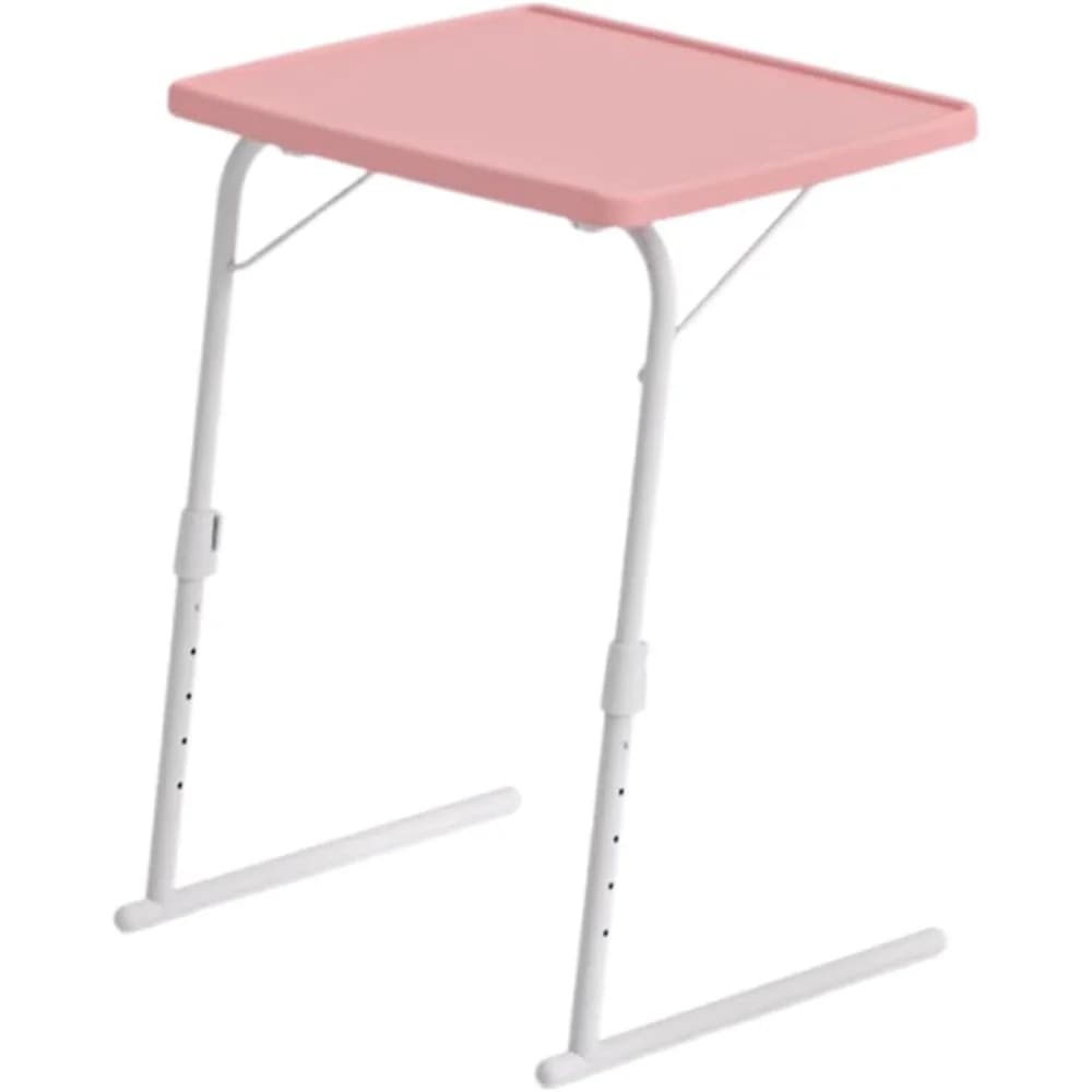 Tavolo per laptop a forma di C Tavolo da scrittura per studio mobile Scrivania per computer regolabile in altezza a 6 posizioni Tavolino laterale portatile per