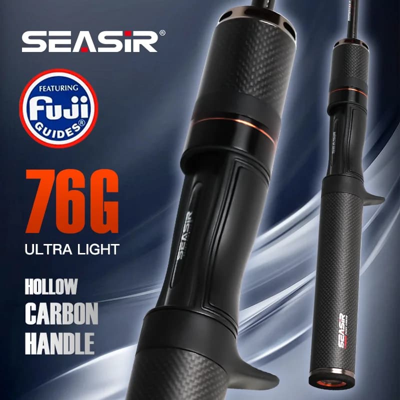 Seasir Black Arrow Spining Baitcasting Canna da pesca in fibra di carbonio FUJI O 1.5-1.8m BFS Peso esca 0.8-10g UL Ultralight Micro Fish