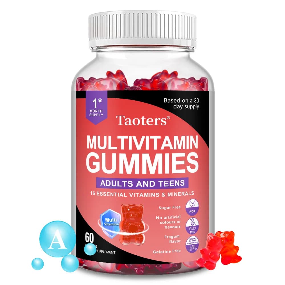 Multivitamin gumellas, 16 essential supplements of vitamins and minerals for adults and adolescents, gummy candies for immune support - 60 delicious candies