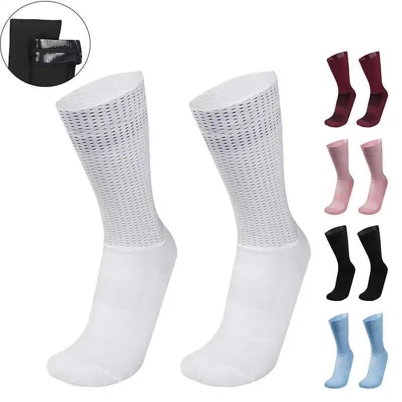 Aero Silica New Gel Summer Socks Bike Team Non-slip Cycling Breathable Pro Racing Sports Socks Men Women Calcetines Ciclismo
