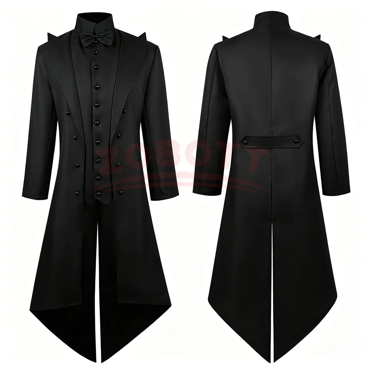 Halloween Tailcoat for Men Party Performanece Medieval Retro Steampunk Style Halloween Festival Costume
