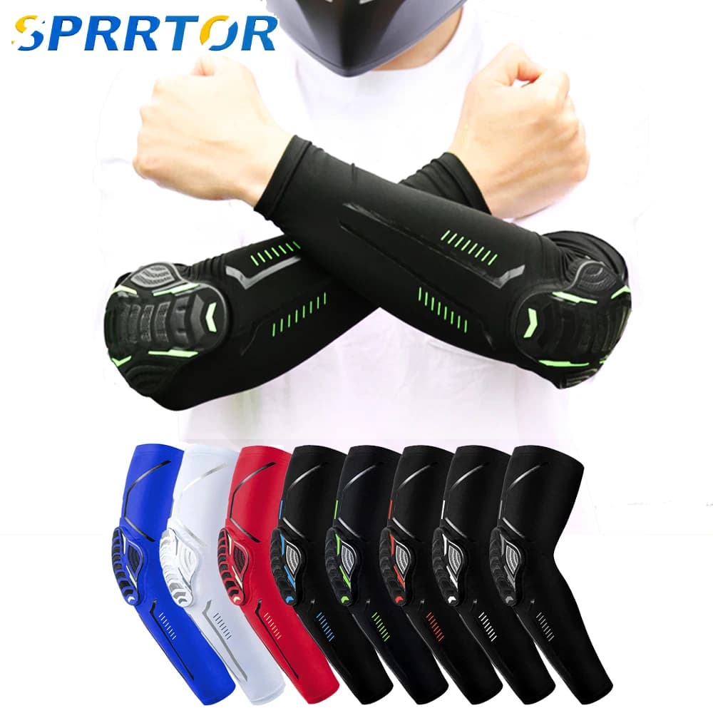 1 pair of anti-collision sporty sleeves compression sleeves protection basketball football cycling protection knee support