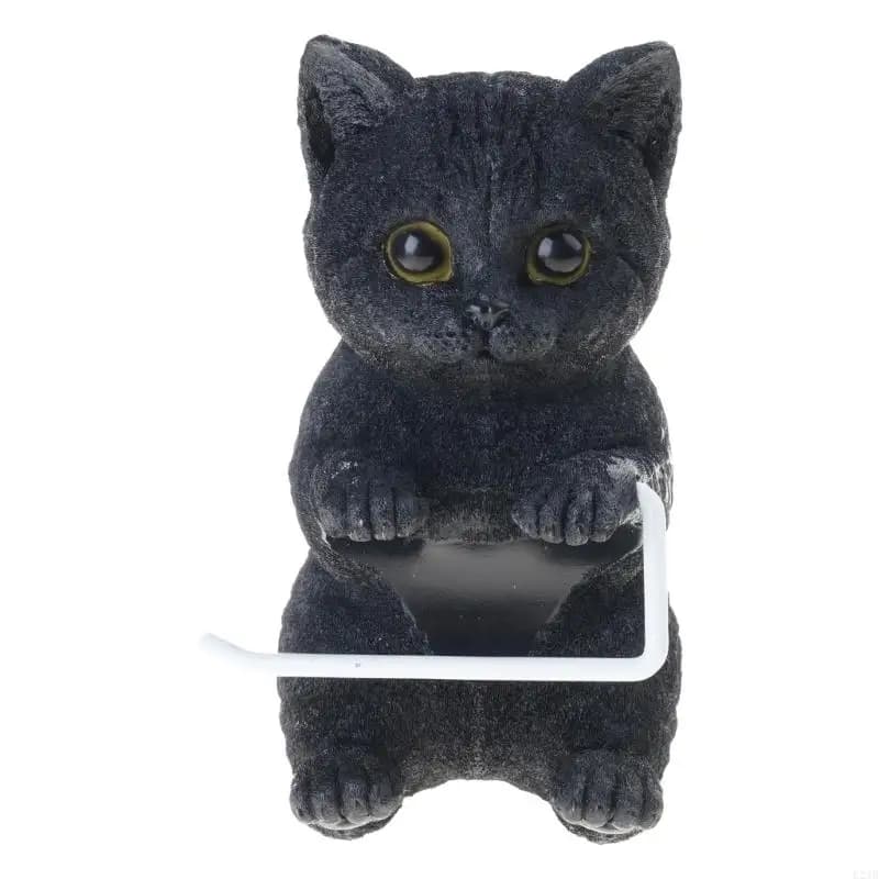 Kittys Supporti da parete a tema Dispenser carta velina Costruzione in resina Organizzatori stoccaggio per il bagno facile