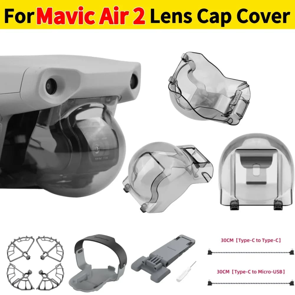 For Mavic Air 2 Drone Gimbal Protector Cover for Mavic Air 2 Drone Lens Cap Cover Camera Lens Cap Gimbal Guard Protector